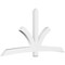 Ekena Millwork Davenport Architectural Grade PVC Gable Bracket, 108"W x 54"H x 4"D x 6"F, 12/12 Pitch GBP108X54X0406DAV00 - alternate 1